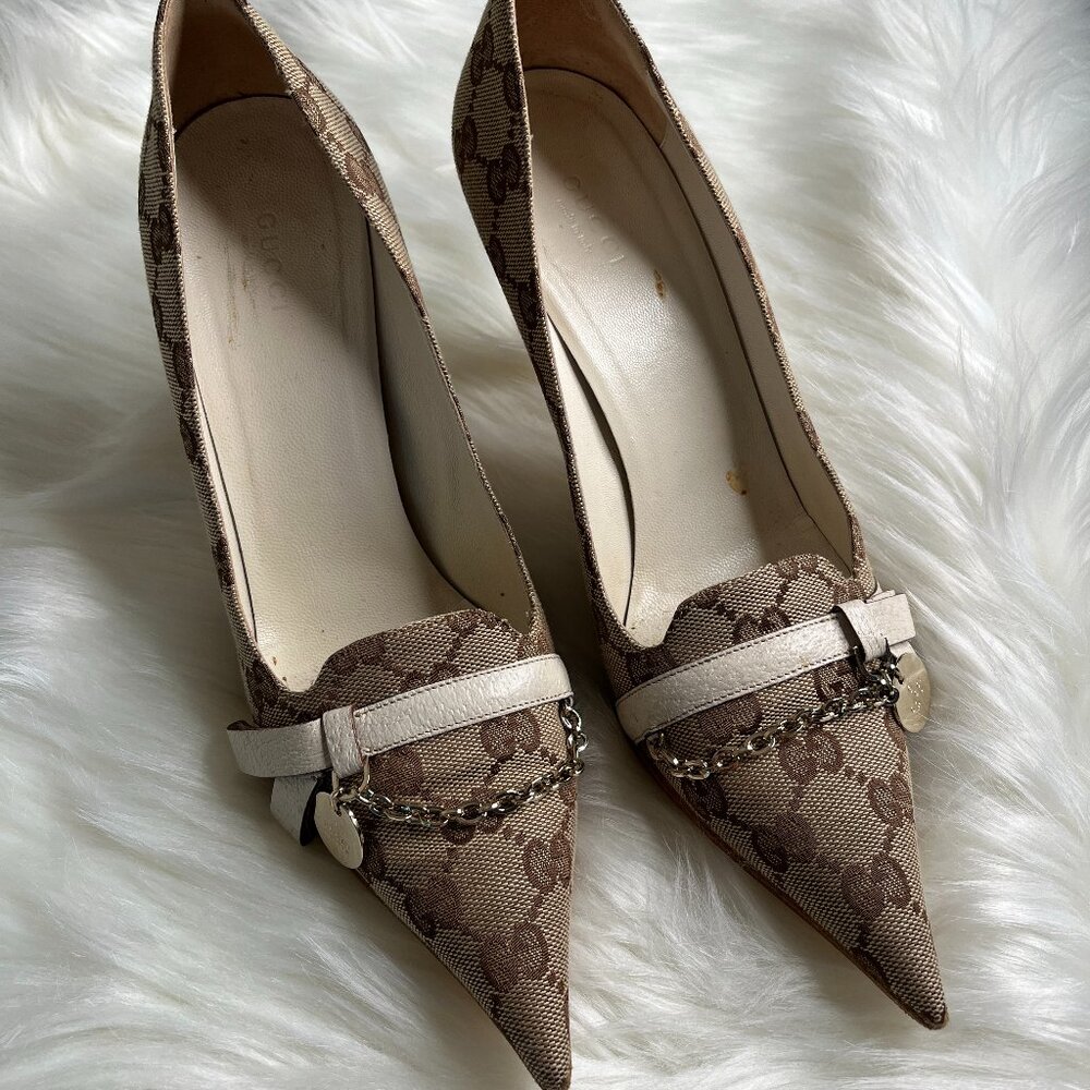 Gucci Monogram 4in Heels Size 8B